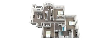 this is a 3d floor plan of a 554 square foot 1 bedroom apartment at the