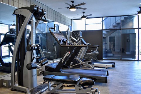 View of community fitness center with