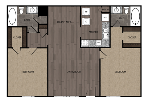 the floor plan of gracia apartments