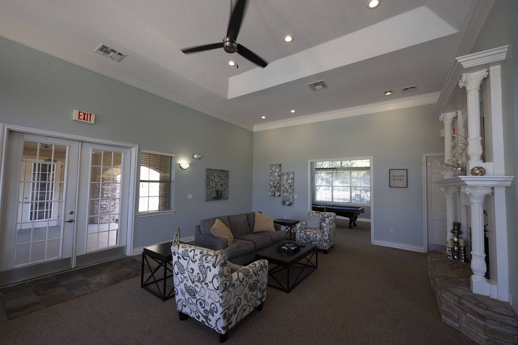 View of club room in leasing office