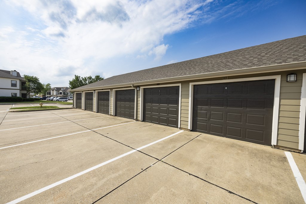 a row of garages