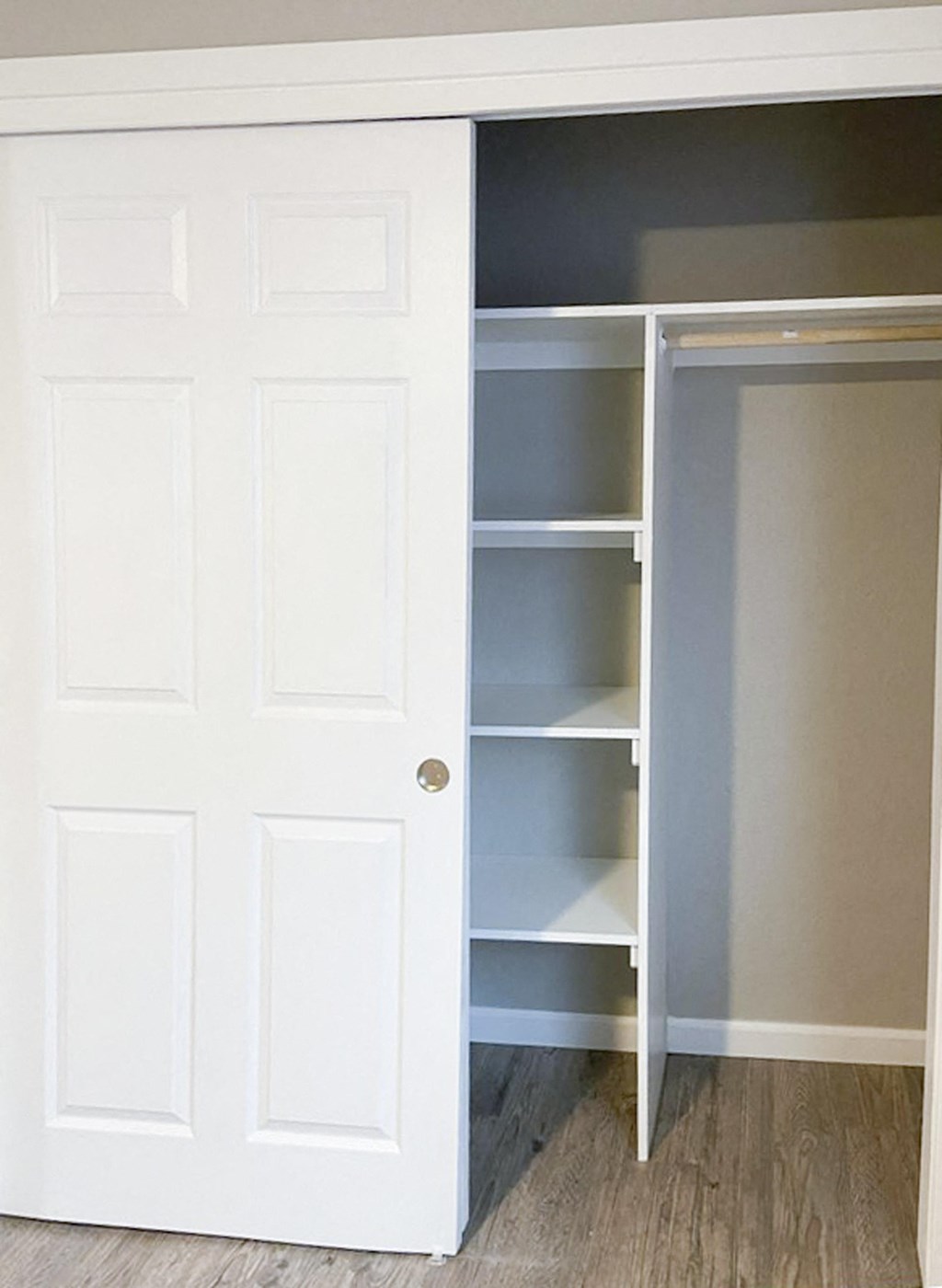 bedroom closet with built in shelving