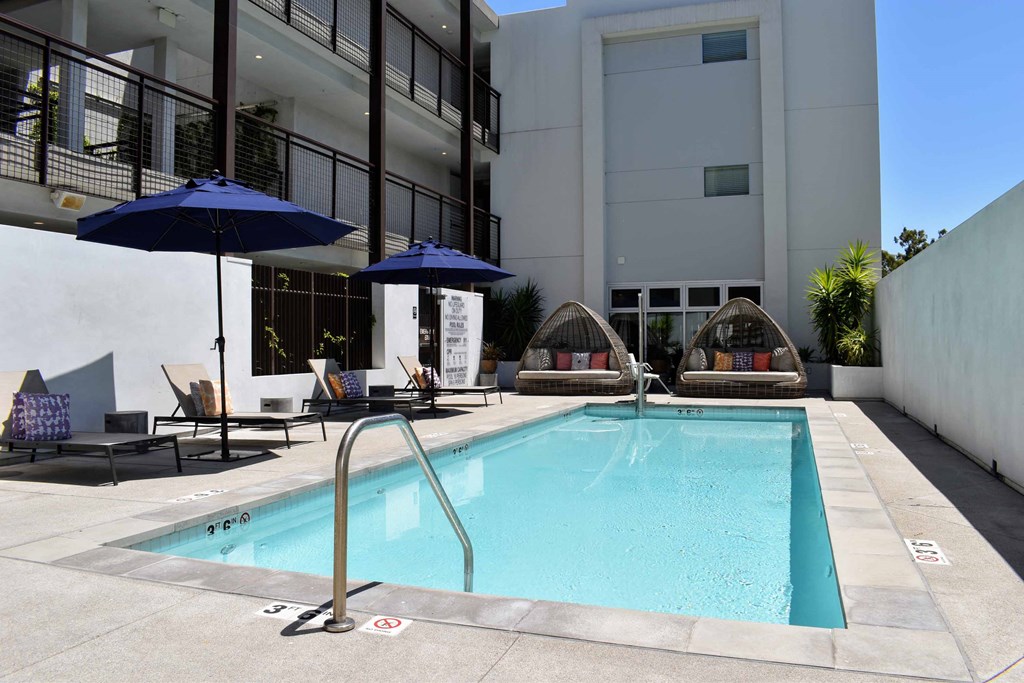 the swimming pool at or