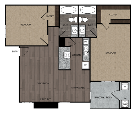 the floor plan of magnolia luxury apartments