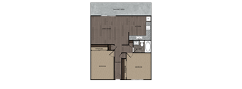 a floor plan of a two bedroom apartment