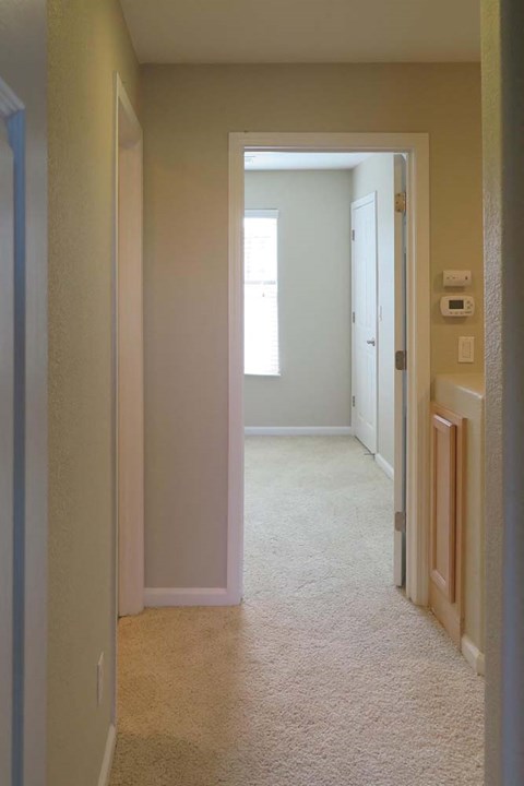 view from living room to bedroom