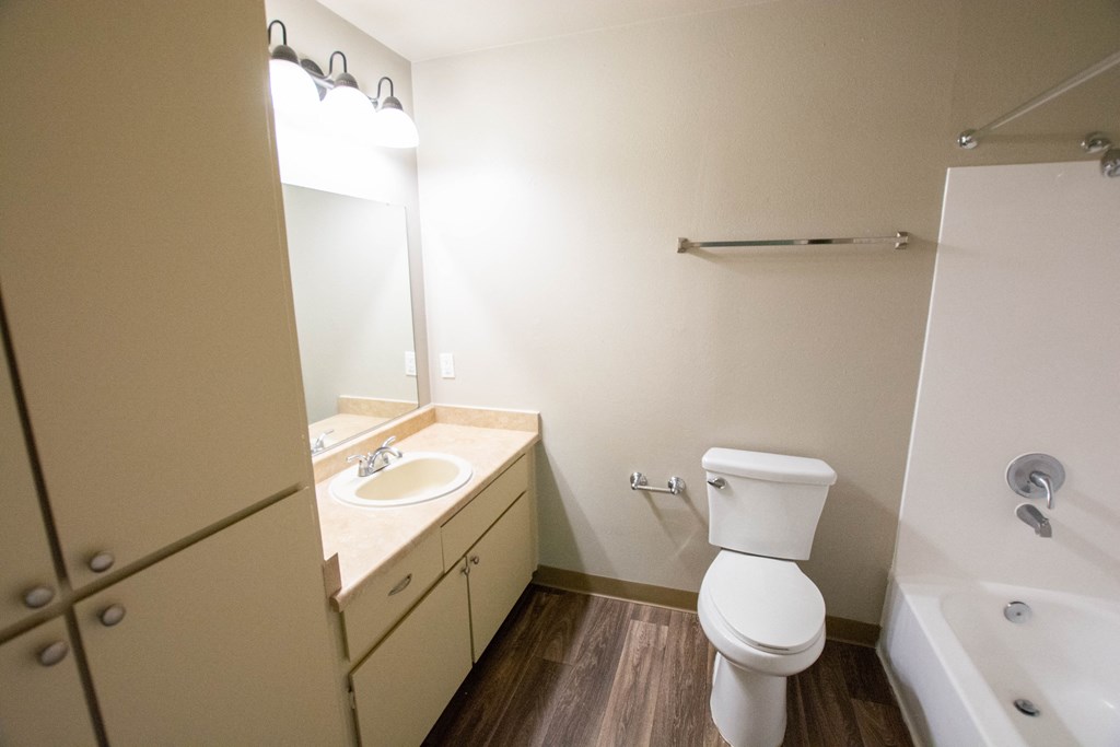 a bathroom with a toilet and a sink
