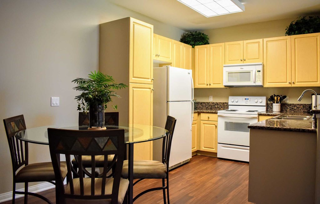 furnished dining room area