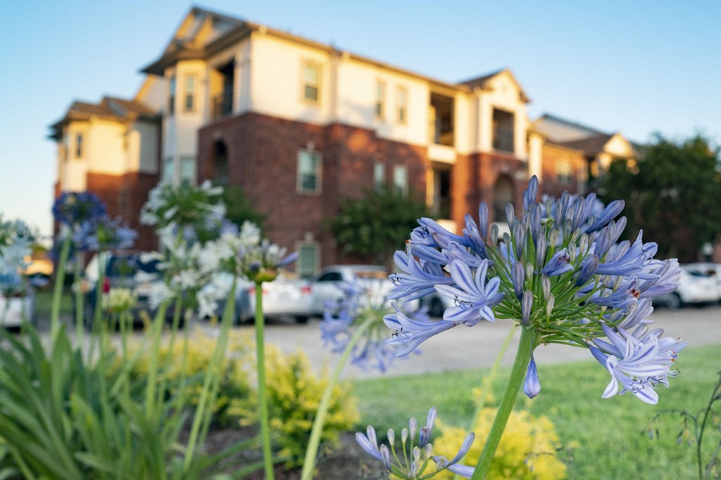 view of landscape with a building in the background