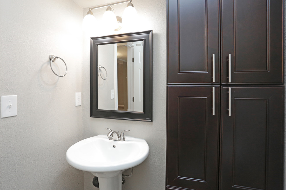 Pedestal Vanity in unit