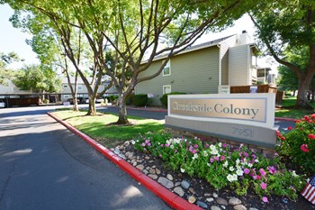 street view of the community sign