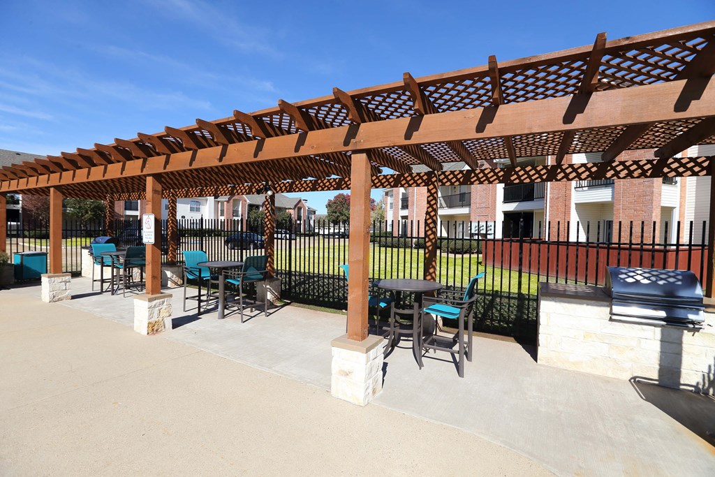 Closer view of the grilling station