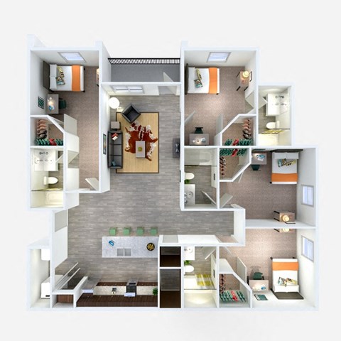 Midtown 4 bedroom floor plan