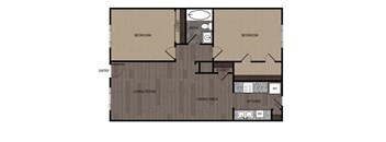 2 bedroom 1 bath at Willow Creek Apartments, Texas