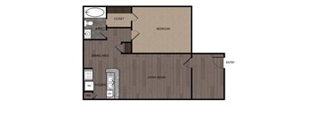 1 bedroom 1 bath at Willow Creek Apartments, Houston, TX, 77012