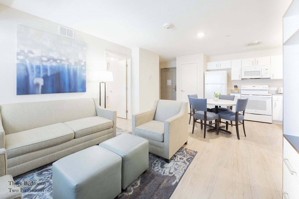 Living Room With Dining Area at Parks Residential - Richardson, Texas, 75082