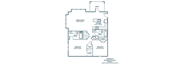 A floor plan of a two-story home with a garage and a master suite.