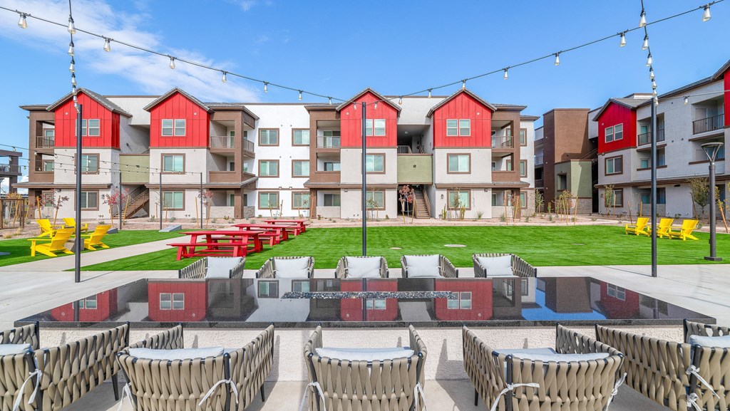 Outdoor Lounge at Weylyn Luxury Apartments, Laveen, AZ