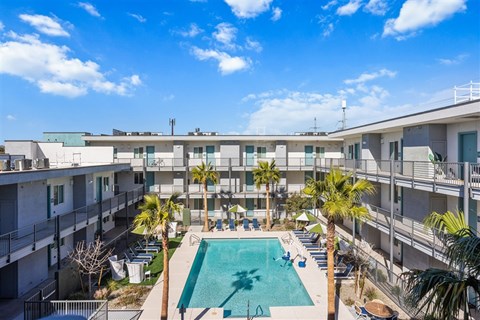 Aerial Pool View at The 89 on Hayden, Scottsdale Arizona  