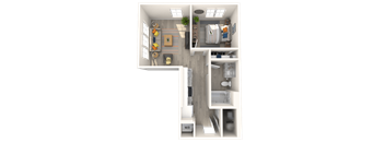 a floor plan of a 1 bedroom apartment at Melody on Main, Mesa