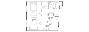 A1 Floor Plan at The 89 on Hayden, Scottsdale Arizona  