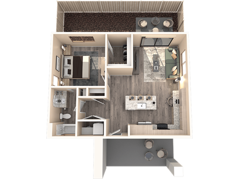 A1 Floor Plan at Marketside Villas at Verrado, Buckeye, AZ, 85396