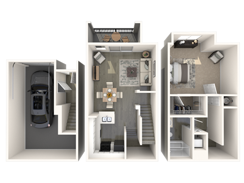 A1 Floor Plan at Palazzo Townhomes, Arizona  