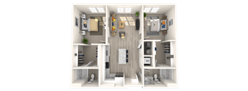 a floor plan image at Melody on Main, Mesa, AZ