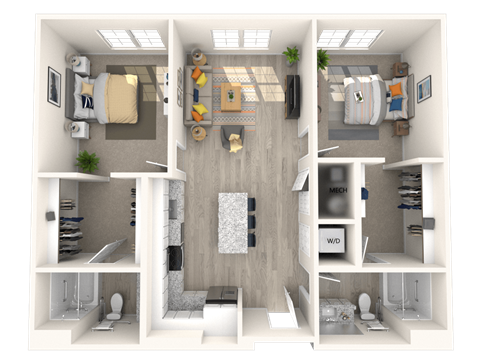 a floor plan image at Melody on Main, Mesa, AZ