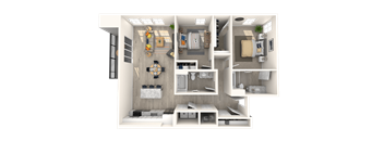a floor plan of a 1 bedroom apartment at Melody on Main, Arizona