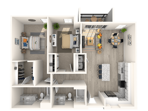 a floor plan of a 1 bedroom apartment at Melody on Main, Arizona