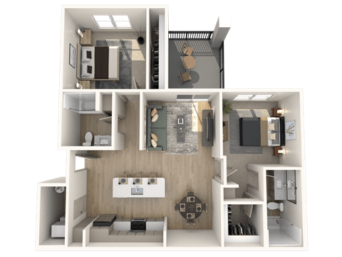 B1 Floor Plan at Weylyn Luxury Apartments, Laveen, AZ, 85339