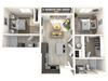 B1 Floor Plan B1 Floor Plan at Paradise @ P83 Apartments, P.B. BELL Assets, Arizona