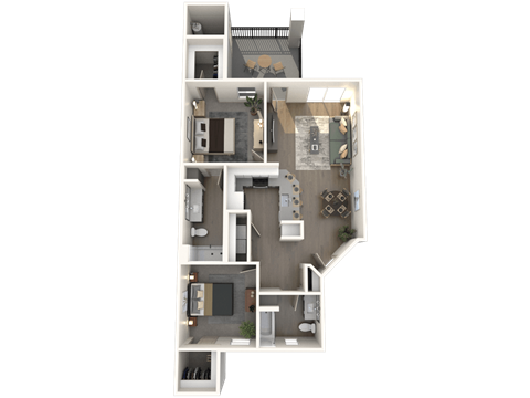 B2 Floor Plan at Weylyn Luxury Apartments, Laveen, AZ, 85339