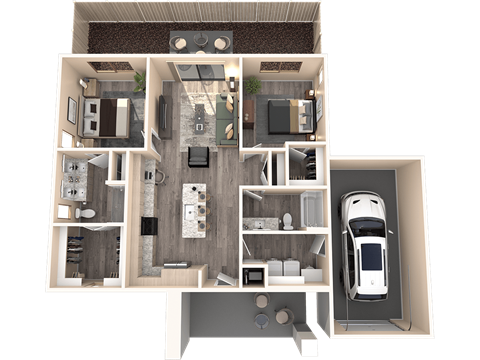 B2 Floor Plan at Marketside Villas at Verrado, Buckeye, AZ, 85396