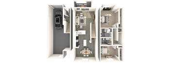 B2 Floor Plan at Palazzo Townhomes, Phoenix  