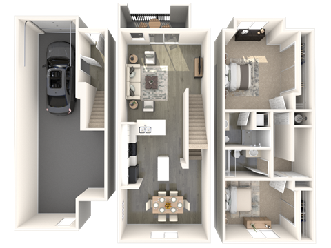 B2 Floor Plan at Palazzo Townhomes, Phoenix  