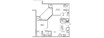 B2 Floor Plan at Legado Apartments, Prescott Valley, Arizona