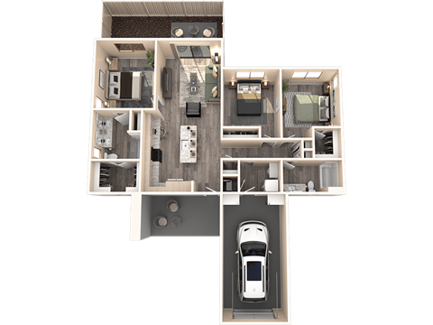 C2 Floor Plan at Marketside Villas at Verrado, Buckeye, 85396
