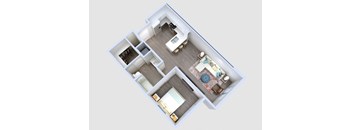 1 bed 1 bath floor plan A at Glen 91, Glendale, 85305