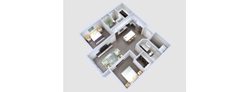 2 bed 2 bath floor plan A at Glen 91, Glendale