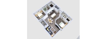 2 bed 2 bath floor plan B at Glen 91, Arizona