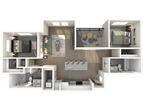 L1 Floor Plan at Weylyn Luxury Apartments, Laveen, Arizona