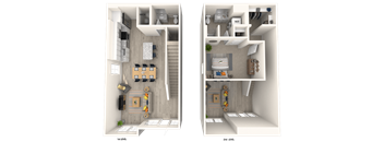 a floor plan of a 1 bedroom apartment  at Melody on Main, Mesa, AZ, 85210