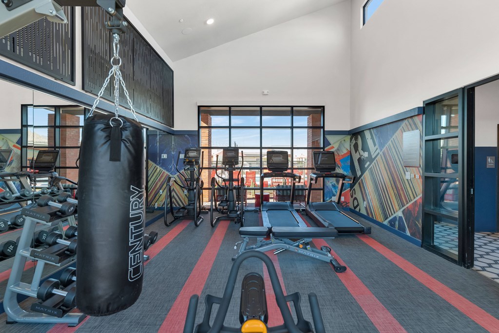 A gym with a punching bag that says Century.at Marketside Villas at Verrado, Buckeye, AZ