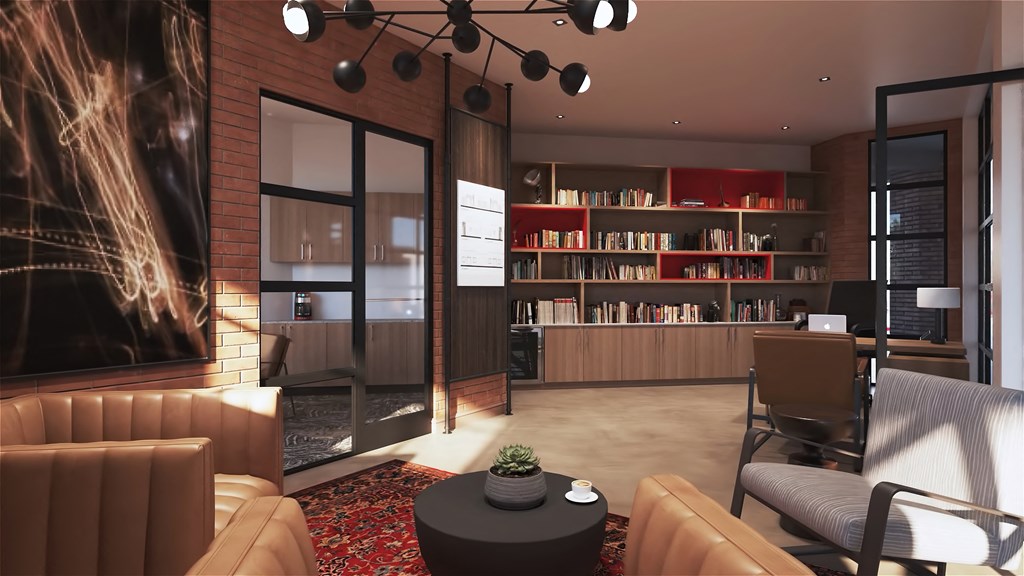 a living room filled with furniture and a large window at Marketside Villas at Verrado, Buckeye, 85396