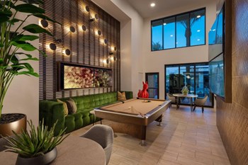 Billiards Table In Clubhouse at Kalon Luxury Apartments, Phoenix, AZ - Photo Gallery 2