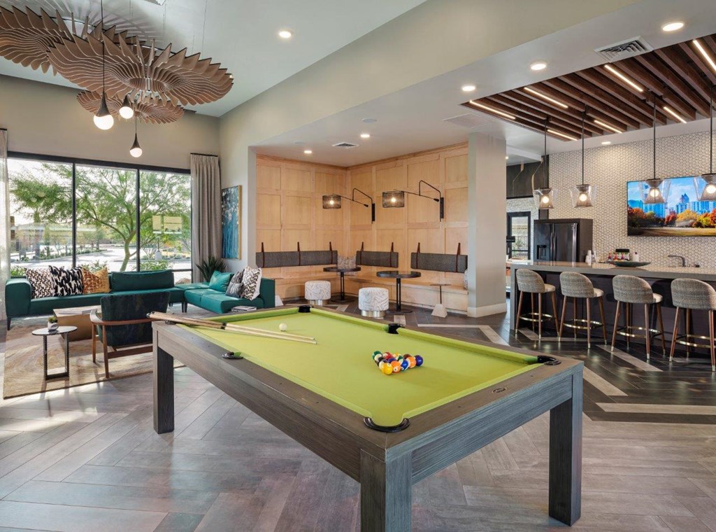 Billiards Table at Zaterra Luxury Apartments, Chandler, AZ, 85286