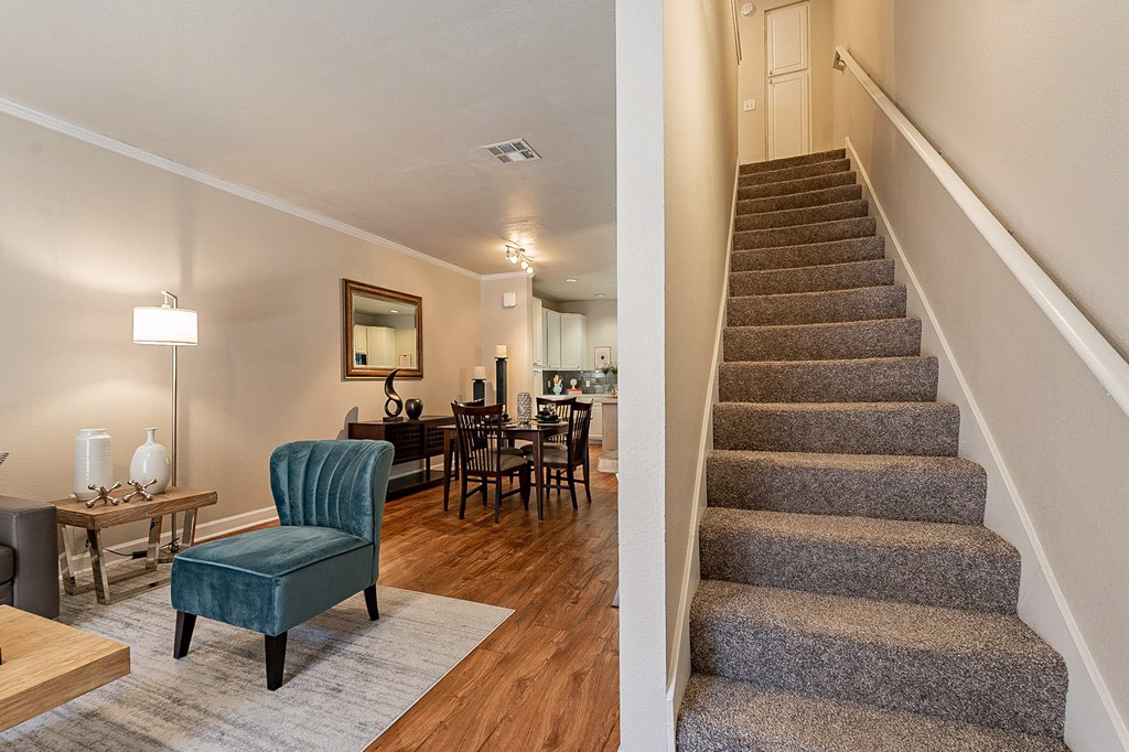 Living Area With Dining at Palazzo Townhomes, Phoenix, AZ 85008  