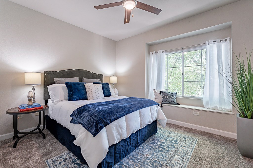 Bedroom With Ceiling Fan at Palazzo Townhomes, Phoenix, AZ  